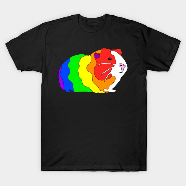 Rainbow Guinea Pig T-Shirt by DestructoKitty